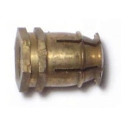 Midwest Fastener 6mm-1.0 x 8mm x 12mm Brass Coarse Thread Expansion Bushings 6PK 74665